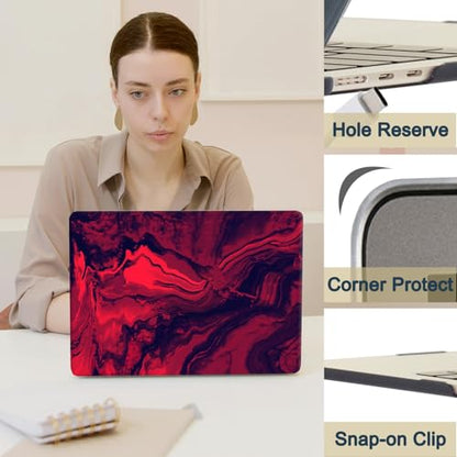 Laptop Case Compatible with MacBook Air 13 inch Case 2017 2016 2015 2014 2013 2012 2011 2010 Release Model A1466 A1369, Plastic Hard Shell Cover & Keyboard Cover Skin - Black Red - color: CH137 Black Red, size: Air 13" 2010-2017(A1369/A1466)