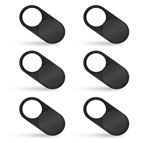 imluckies 6 Pack Webcam Cover Slide, 0.023 inch Ultra-Thin Metal Camera Cover for Laptop, MacBook Pro, MacBook Air, iPad Pro, iMac, Computer, PC, Privacy Covers - color: 6 Pcs Black