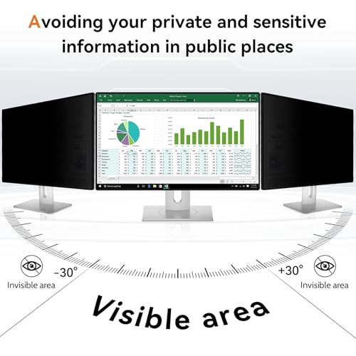Mamol 21.5 Inch Computer Privacy Screen - Removable Anti Blue Light Glare Filter, Anti-Scratch Protective Film - size: 21.5'' Privacy Screen (16:9)