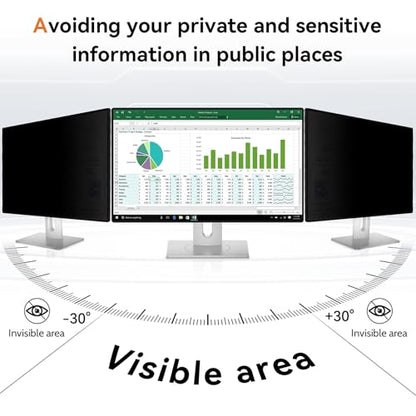 Mamol 21.5 Inch Computer Privacy Screen - Removable Anti Blue Light Glare Filter, Anti-Scratch Protective Film - size: 21.5'' Privacy Screen (16:9)