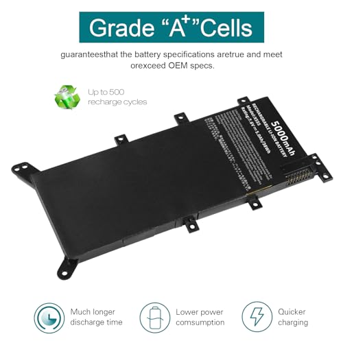 Fancy Buying C21N1347 Laptop Battery Replacement for Asus X555 X555L X555LA X555LD X555LN A555L K555L Y583LD W519LD K555LD K555LA R556L VM590L Series 2ICP4/63/134 [7.6V/5000mAh/38Wh] - size: 7.94*3.96*0.24inch X555