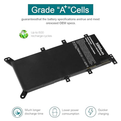 Fancy Buying C21N1347 Laptop Battery Replacement for Asus X555 X555L X555LA X555LD X555LN A555L K555L Y583LD W519LD K555LD K555LA R556L VM590L Series 2ICP4/63/134 [7.6V/5000mAh/38Wh] - size: 7.94*3.96*0.24inch X555