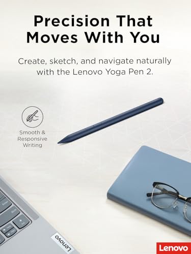 Lenovo Yoga Pen 2 with Magnetic Pen Case, AES 3.0 Stylus with 8192 Pressure Levels, USB C Rechargeable, Tilt Detection, Multi Protocol Support for Lenovo Yoga 2 in 1 PCs, Cosmic Blue - color: Cosmic Blue