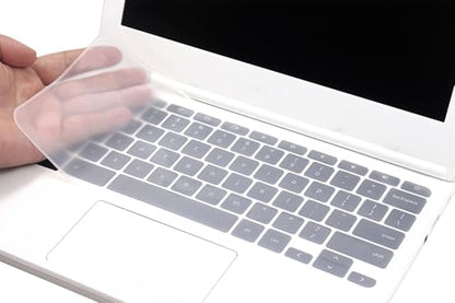 2 PCs 11" x 4.7" Ultra Thin Universal Silicone Keyboard Cover Skin Compatible for Most 11"-12" MacBook HP Dell Lenono ASUS Laptops & Chromebook Laptops (Clear) - color: Clear, size: 11" -12"