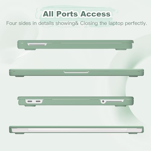for MacBook Neo 13 inch Case 2026, Ultra-Thin Shockproof Hard Shell Case with Keyboard Cover & Screen Protector for MacBook Neo 13 A3404 A18 Pro Chip, Midnight Green - color: Midnight Green
