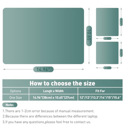 15-15.6 inches Netbook Laptop Skin Sticker Decal Reusable Cover Protector for 11.6 12 13 13.3 14 15 15.4 Notebook Chromebook Easy to Apply and Remove, Scratch-Resistant Waterproof I Dark Cyan - color: Dark Cyan