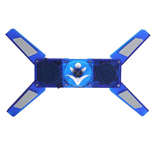 Foldable Laptop Cooling Pad with USB Hub and LED Lights, Low Noise Computer Cooler with Dual Speakers, High - Speed 500-2500rpm Fan for 15.6 - Inch Laptops