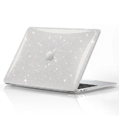 EooCoo Case for MacBook Air 13 inch M1 2020-2018, Sparkly Clear | Crystal Hard Shell Scratch Resistant Protective Cover, Lightweight, Ultra Thin and Transparent, Easy Snap-On - color: Sparkly Clear, size: Air 13.3-inch