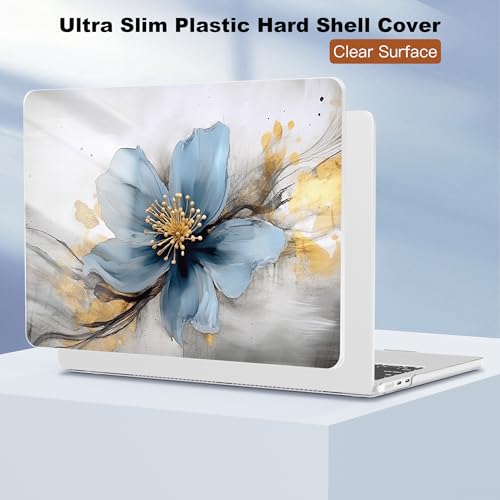 CISSOOK Compatible with MacBook Air 13.6 inch Case M2 M3 M4 M5 | A3449 A3240 A3113 A2681, 5in1 Set Hard Shell Case Keyboard Cover for MacBook Air 13.6 inch 2022 - 2026, Retro Golden Floral - color: Air13.6inch-Retro Golden Floral