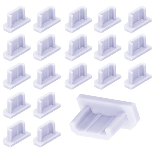 20 Pcs Micro USB Anti-dust Cap, Port Protector, Transparent Gel | Anti-dust Port Plug Cover Cap, Transparent Silica Gel Protector for Computers Monitor Tv Router, Dust Prevention for Ports - color: Transparent, size: Micro USB