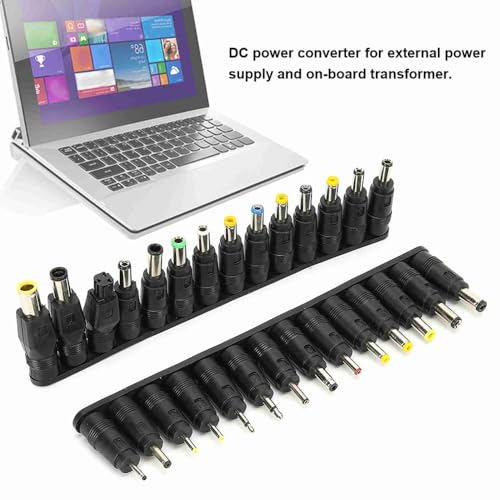 28Pcs DC Power Adapter Tips 5.5x2.1mm - Universal Charging Conversion Head Replacement Power Connector for Laptop
