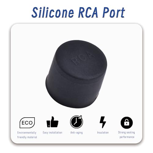 10 PCS RCA Port Anti-dust Plugs, Silicone Covers Caps Stoppers, Port Protector for Desktops Amplifiers DVD TV etc, ID; 0.31" - size: RCA/Black/10 PCS