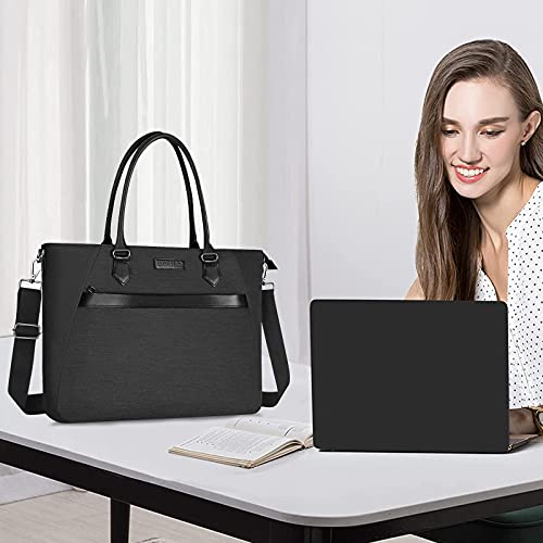 MOSISO Laptop Tote Bag (17-17.3 inch) with Front Trapezoid Pocket, Space Gray - color: Space Gray