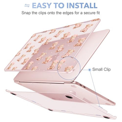 May Chen for MacBook Neo Case 13 inch 2026 | 100% Match Official Color | Pattern Printing, Anti-Crack & Scratch & Fingerprint | Protective Hard Shell Cases Laptop Model A3404 - Teddy Bears - color: Teddy bears