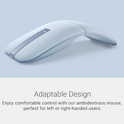 Dell Wireless Gaming Mouse MS700, 4000 DPI, 2 Buttons | Bluetooth 5.0, Optical LED, Touch Scroll, Swift Pair, AAA Batteries, 24 Month Runtime, 3 Year Advanced Exchange, Misty Blue - color: Misty Blue