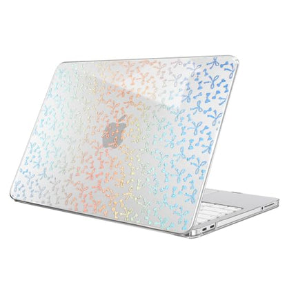 Fintie Case for MacBook Neo 13 Inch A3404 2026, Crystal Laser Bow | Snap-On Hard Shell Cover, Ultra-Thin, Slim Fit, Lightweight - color: Crystal Laser Bow
