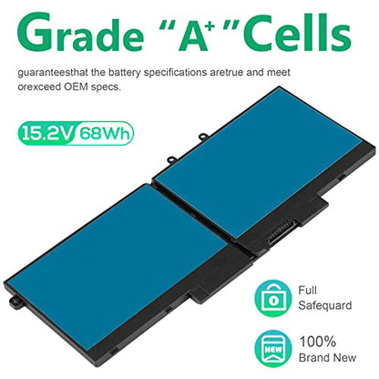 ASUNCELL 68Wh 3HWPP Laptop Battery Replacement for Dell Latitude 5401 5410 5411 5501 5510 5511 Precision 3541 3551 Inspiron 7706 2-in-1, 17 7500/7506 2-in-1 Black 10X1J N2NLL 1VY7F 451-BCMN 15.2V - size: 3HWPP 10.83 * 5.12 * 0.73 in
