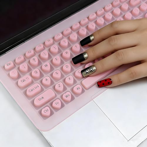 Se7enline for MacBook Pro 13/16 inch Keyboard Cover 2019-2026,White | for Macbook/HP/Dell/Lenovo/Acer/Asus/Samsung, Nail friendly Keycaps Raised Keyboard Bubbles Stickers for Nail Art Women - size: Universal 12/13/14 Inch