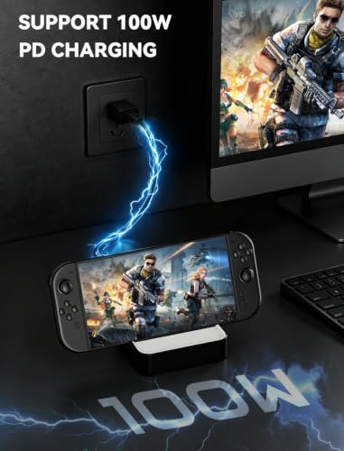 MVIIOE Switch 2 Dock for Nintendo Switch 2/OLED/Original Switch, Upgraded Docking Station with Ethernet, HDMI 2.0 4K 60Hz, 3 USB & PD Fast Charge, YouTube Supported - size: SWITCH 2