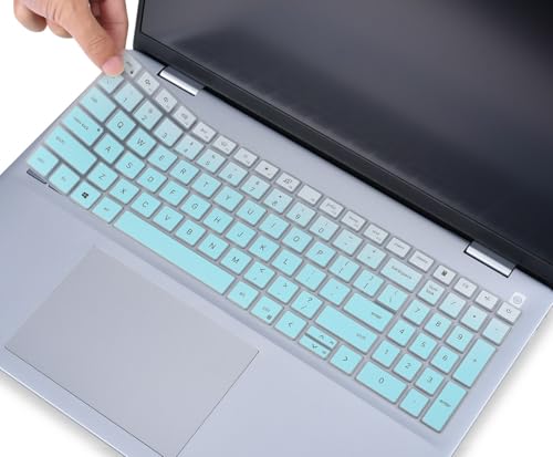 Keyboard Cover for 2025 Dell 16 Plus Laptop DB16250, Dell 16 Plus 2-in-1 Laptop DB16255 DB06250, Dell Inspiron 16 5640 5645, Dell 16 Laptops DC16250 DC16251 Keyboard Protector Skin, Ombre Mint - color: Ombre Mint