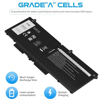 FK0VR Laptop Battery Replacement for Dell Latitude 5330 7330 7430 7530 Latitude 5330 2-in-1/7330 2-in-1/7430 2-in-1 P133G P134G P135G P136G P110F P138G P139G FKOVR 8H6WD 51R71 293F1 01VX5 404T8 - size: FK0VR