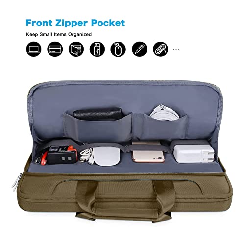 MOSISO 360 Protective Laptop Bag 13.3 inch, 13-14 inch Computer Bag | Compatible with MacBook Air 13 inch/Pro 13 /Pro 14, HP,Dell,Notebook, Laptop Carrying Case with Strap&Handle, Olive Yellow - color: Olive Yellow, size: 13.3 inch