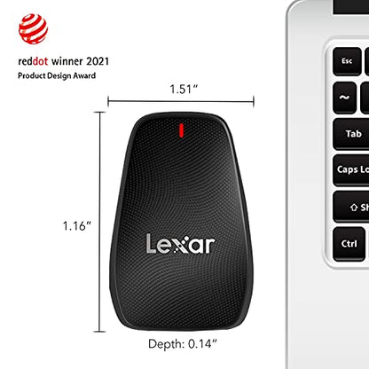 Lexar CFexpress Type B Card Reader, 1700MB/s Read, USB-C, USB 3.2 Gen 2x2 | Supports CFexpress Type B Cards, Compatible with PC, Laptop, Tablet, Smartphone, USB-C/A Cable, Compact, LRW550U-RNBNU - style: CFexpress USB 3.2 Reader