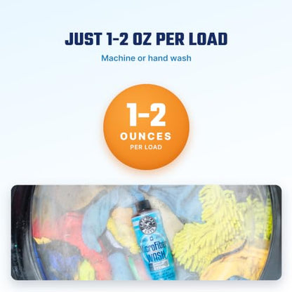 Chemical Guys, Microfiber & Towel Wash Detergent, Deep Clean, Orange, 64 oz | Concentrated detergent deep-cleans microfiber towels, mitts and pads, lifting wax, grease and grime, orange scent - size: 64 Fl Oz (Pack of 1)