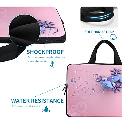 icolor 11 11.6 12 12.1 12.5 inch Laptop Carrying Bag Chromebook Case Notebook Ultrabook Bag Tablet Cover Neoprene laptop Sleeve case chromebook sleeve with Handle Kids Boys Girls Cute Gecko - color: Cute Gecko