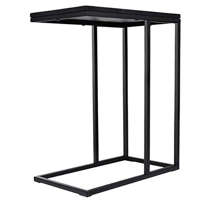 Tangkula Sofa Side End Table C Table Laptop Holder End Stand Desk Coffee Tray Side Table Notebook Tablet Beside Bed Sofa Portable Workstation (Black) - color: Black