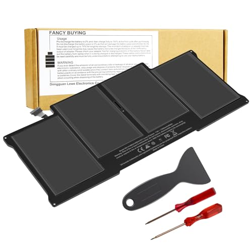 A1405 A1466 Laptop Battery for MacBook Air 13 inch A1466 (Mid 2012,Mid 2013,Early 2014, Early 2015,2017) A1369(Late 2010,Mid 2011 Version) fits A1496 A1377 (EMC :2925, 2469, 2559, 2392) [Upgraded 3.0] - size: 11.5*5.39*0.2inch