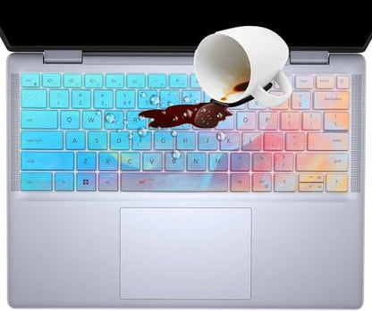 Stylish Colorful Keyboard Cover for Dell 14 Plus DB04250 DB04255 DB14250 DB14255 14", Dell Inspiron 14 5440 5441 5445 7440 7441 7445 & Inspiron 16 7640 US Layout(Not Fit:Dell 14S & 14 DA14250 Premium) - color: Colorful