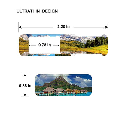 Laptop Camera Cover Slide,Protective Cover for Laptop, Desktop, PC,MacBook Pro, MacBook Air, iPad, iMac, Tablet,Protecting Privacy Security (Scenery)