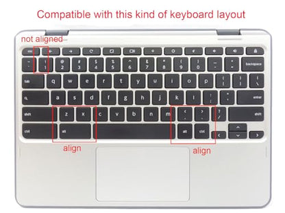 YYubao Keyboard Skin Cover Compatible with 11.6" Lenovo Chromebook C330, Chromebook N20 N21 N22 N23 100e 300e 500e, 11.6" Flex 11 Chromebook, 14" Chromebook N42 N42-20 - Clear - color: Clear