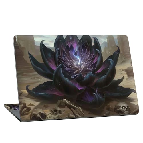 Universal Laptop Skin Sticker with 2 Wrist Pad Skins, Waterproof Scratch Resistant Vinyl Laptop Cover Decal, Cut to Fit for 11–15.6 Inch MacBook HP Dell Lenovo, Dark Lotus - color: Dark Lotus