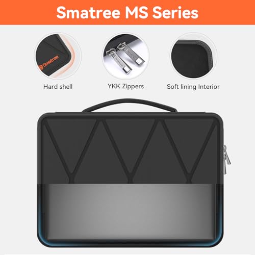 Smatree MS50T Hard EVA Protective Sleeve Case with Stand Compatible for 14 inch DELL Latitude 7455 Copilot+PC/7450/7400/7410/7420/7440 or 2-in-1 Laptop Notebook (Not Fit with Inspiron 14 Plus 7440!) | Compatible for 14 inch DELL Latitude 7455/7450/7400/74