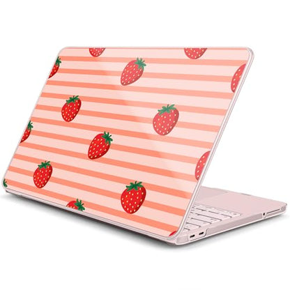for MacBook Neo 13 Inch Case 2026 Release Model A3404, Pink Aesthetic Ultra-Slim Hard Shell with Keyboard Cover, 6-in-1 Laptop Accessories Bundle for Women Girls, Fresh Strawberry Fruit - color: Fresh Strawberry Fruit