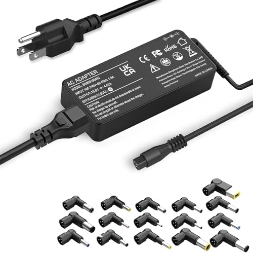 BAJ 90W Universal Laptop Charger Compatible with HP Dell Len OVO ASUS So ny Toshiba Acer Fujitsu ThinkPad Pavilion Latitude Ultrabook Notebook Chromebook Spectre Power Adapter with 16 Tips | Compatible with HP Dell Lenovo ASUS Sony Toshiba Acer Fujitsu