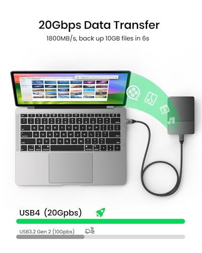 Silkland USB 4 for Long Thunderbolt 4 Cable 16.5FT/5M, 20Gbps Data Transfer, Supports 5K/4K@60Hz, 240W PD 3.1 Charging, USB C Video Cable Compatible for Thunderbolt 3, MacBook, SSD, Docking,VR Headset - size: 16.5FT