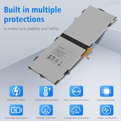 EB-BW720ABE Battery for Samsung ChromeBook Plus V2 XE520QAB XE521QAB Chromebook 4 4+ XE310XBA XE350XBA Galaxy Book 12 SM-W720 SM-W723 SM-W727V W728 W723Q W727V W720N BA43-00390A EB-BW720ABA AA-PBMN2HO - size: 9.57*3.66*0.18inch