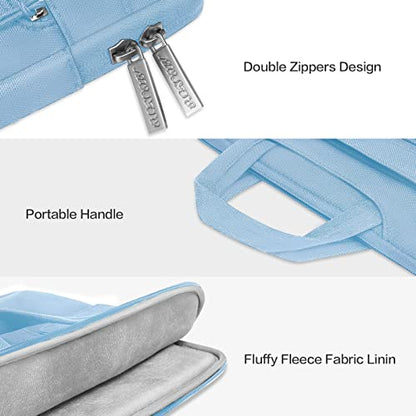 MOSISO Laptop Shoulder Bag Compatible with MacBook Pro 16 inch M5 M4 M3 M2 M1 2026-2019/Pro 15 A1398, HP Acer Dell Lenovo ASUS Notebook,Polyester Flapover Briefcase Sleeve Case, Airy Blue - color: Airy Blue, size: 16 inch