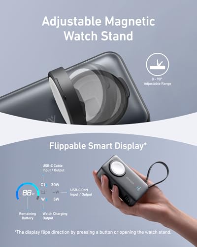 Anker Laptop Charger, 140W USB-C Charger MagGo Power Bank for Apple Watch