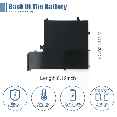 C21N1624 Laptop Battery Replacement for Asus Q325U Q325UA Q325UAR ZenBook Flip S UX370UA 1A 1B C4061T C4072T C4093T Series Notebook 0B200-02420000 7.7V 39Wh 5070mAh