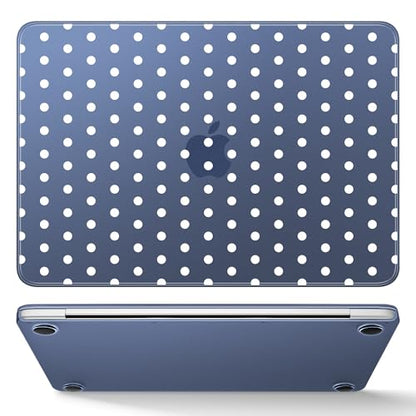 May Chen for MacBook Neo Case 13 inch 2026 | 100% Match Official Color | Pattern printing, Anti-Crack & Scratch & Fingerprint | Protective Hard Shell Cases Laptop Model A3404, Indigo - White Polka dot - color: Indigo - White Polka dot