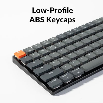 Keychron K3 Version 2, 84 Keys Ultra-Slim Wireless Bluetooth/USB Wired Mechanical Keyboard with White LED Backlit, Low-Profile Keychron Mechanical Red Switch Compatible with Mac Windows - color: Keychron Red Switch