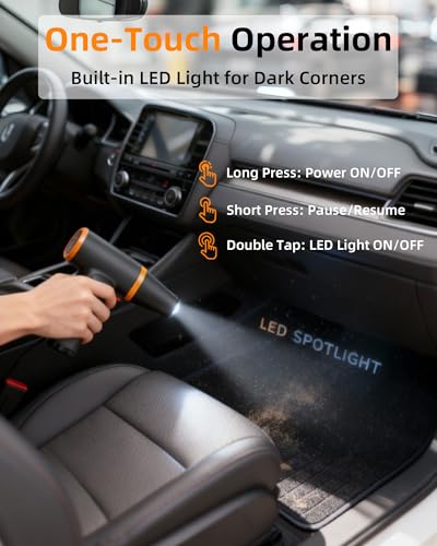Compressed Air Duster, 180000RPM High-Velocity Electric Air Duster with Stepless Speed Control, Rechargeable Portable Cordless Air Blower for Home, Car, Computer, and Keyboard Cleaning
