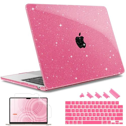 May Chen for 2026 MacBook Air 15 inch Case 2025 2024 2023 A3448 M5 A3241 M4 A3114 M3 A2941 M2 with Liquid Retina Display & Touch ID, Plastic Hard Shell with Keyboard Cover - Peach - color: Peach