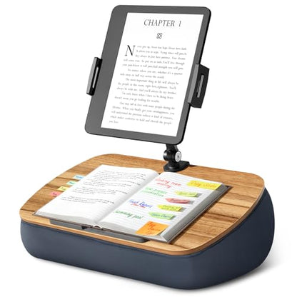 ERGONOV Lap Cozy Kindle Pillow Stand for Bed with Adjustable Arm, 360° Tablet Holder, Fits 4.7"-13" Kindle, iPad, Phone, Lap Desk for Hands Free Reading in Bed, Couch, Sofa,Gray | 360° Tablet Holder, Fits 4.7"-13" Kindle, iPad, Phone, Lap Desk for Hands F
