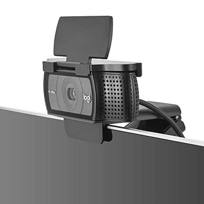 imluckies Webcam Cover for Logitech C920/ C920x/ C930e/ C922x/ C922 HD Pro Stream Webcam, Physical Anti-Peeping, Camera Privacy Shutter Cover Protect Lens and Security, Black