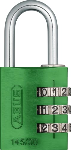ABUS 145/30 Non-TSA Combination Lock for Hard Cases, Luggage, Resettable | Green - color: Green, size: 30 mm